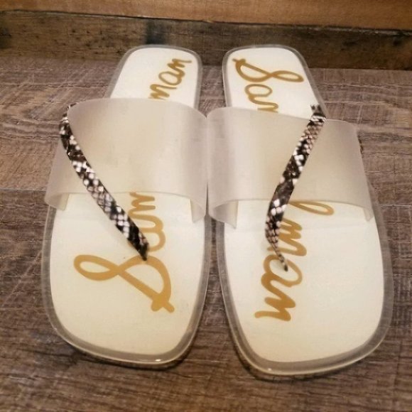 NEW Sam Edelman Luciana Semi-Opaque Slide Sandals - Picture 3 of 8